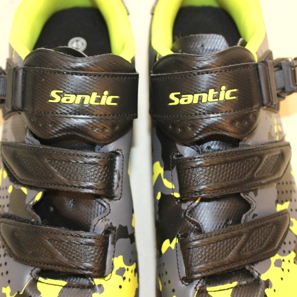 Men's Santic Gray & Green Camo Bike Cycling Road Shoes with Cleats Men's Size 11 - Picture 8 of 12